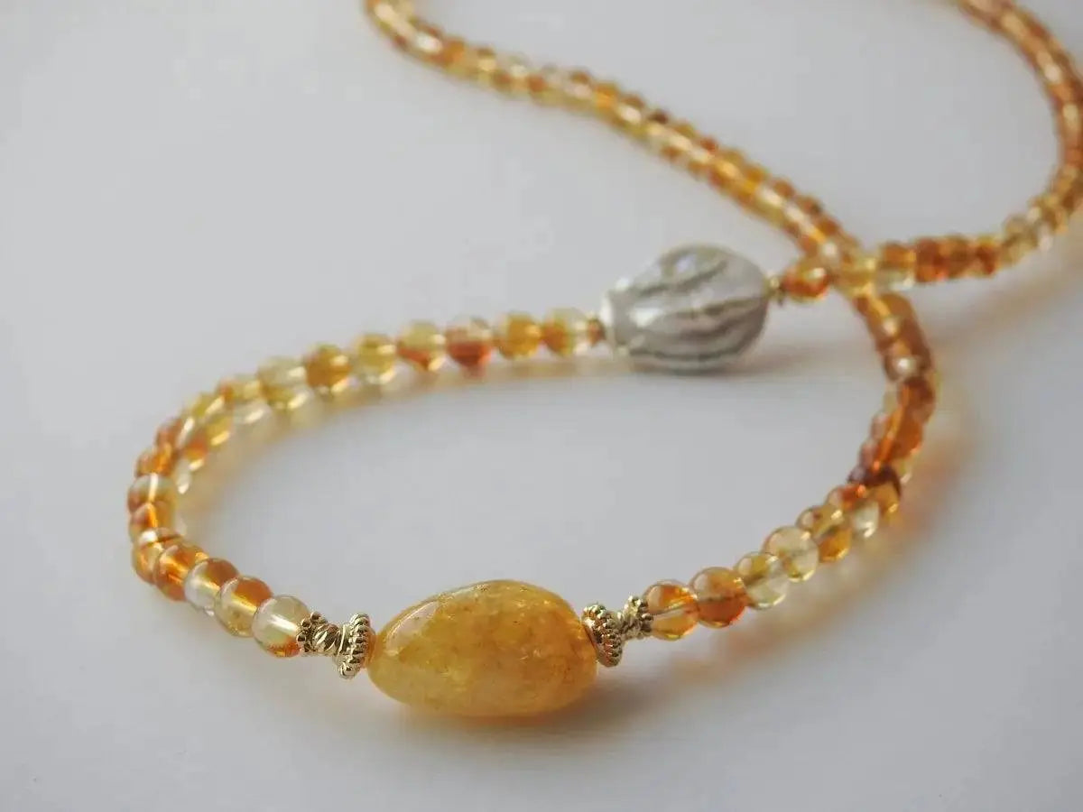 Golden Glow – Yellow Quartz Money Magnet Necklace & Bracelet